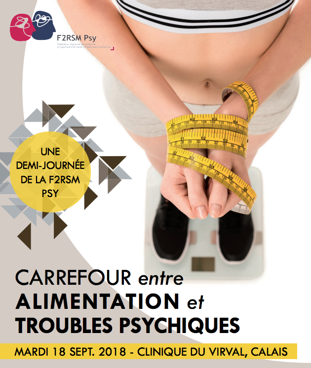 affiche de l'évènement : " carrefour entre alimentation et troubles psychiques"