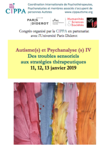 image de couverture de la plaquette d'information du 4ème colloque de la CIPPA, à Paris du 11 au 13 janvier 2019 : "Autisme et psychanalyse"