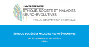 image de couverture de l'article concernant la 10e Université d’été éthique, société et maladies neuro-évolutives 2021. Du 30 septembre au 1er octobre 2021 à Nice.